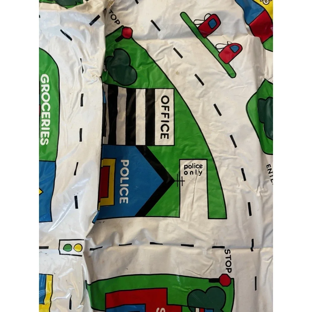 Vintage Mini-Car Motor Mat 4'x5' 1981 Toy Car Vinyl Playmat
